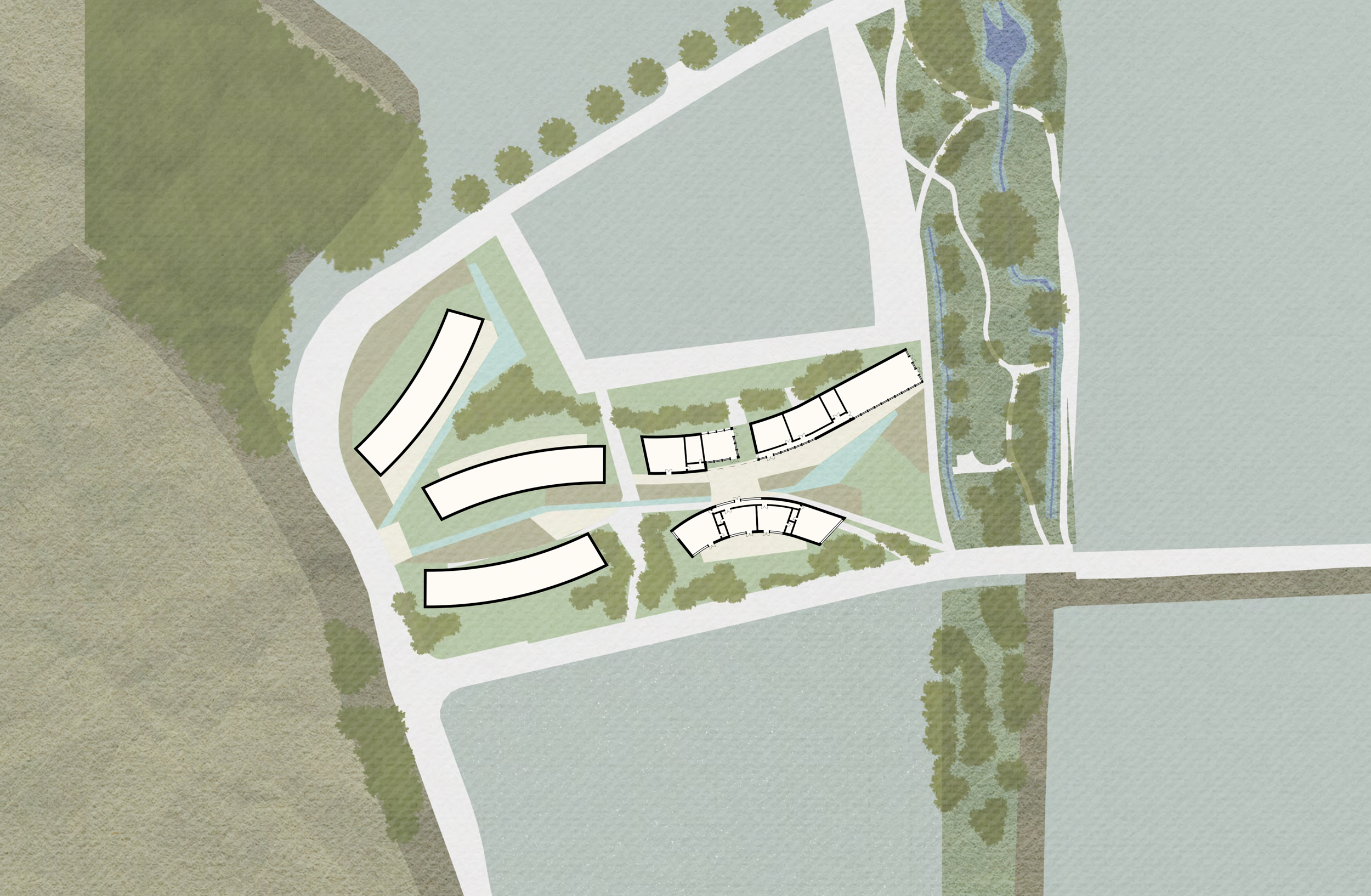 meeting on the village green site plan | Cambridge architects CDC Studio