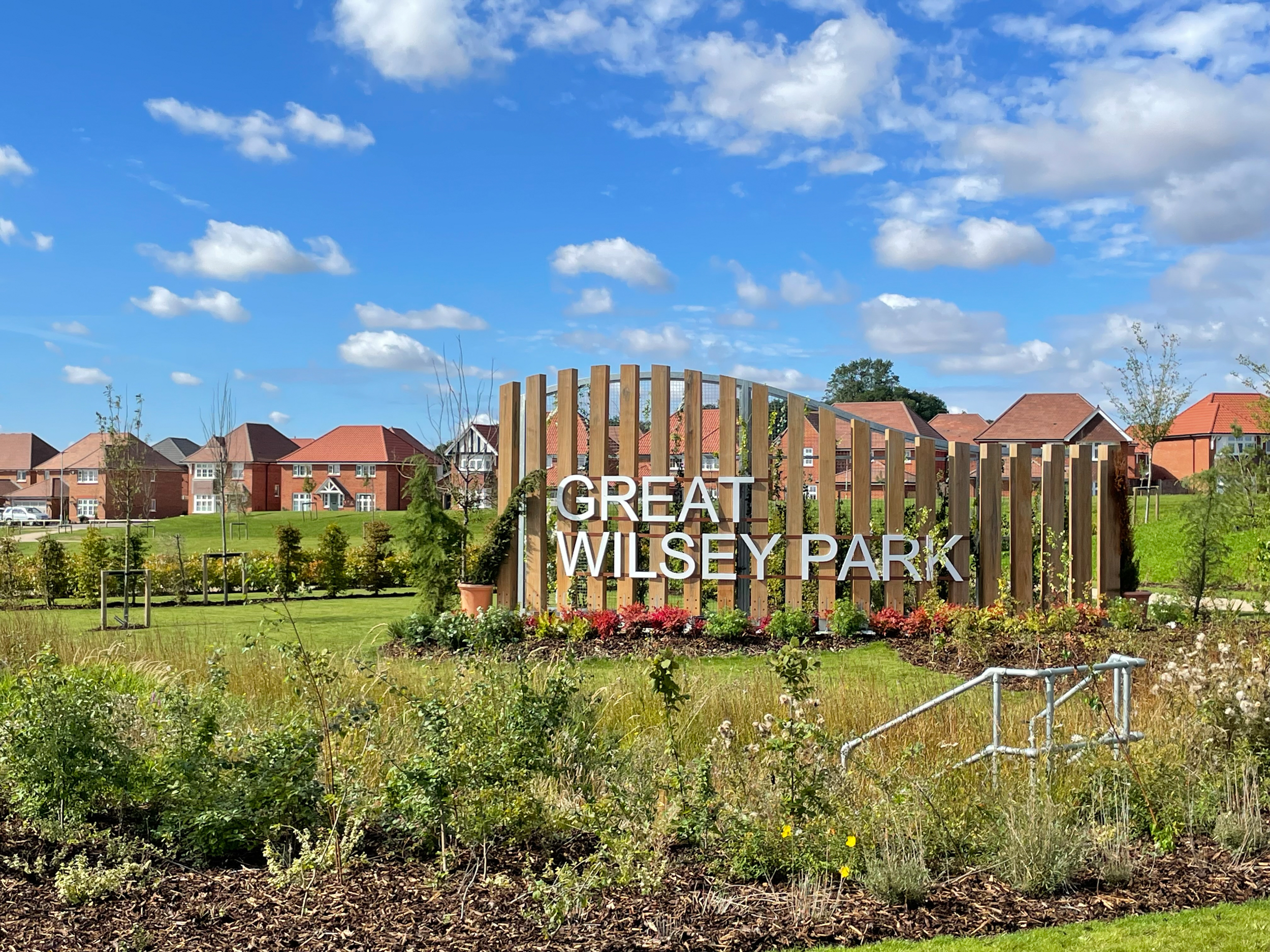 Photograph of Great Wilsey Park entrance | Cambridge architects CDC Studio