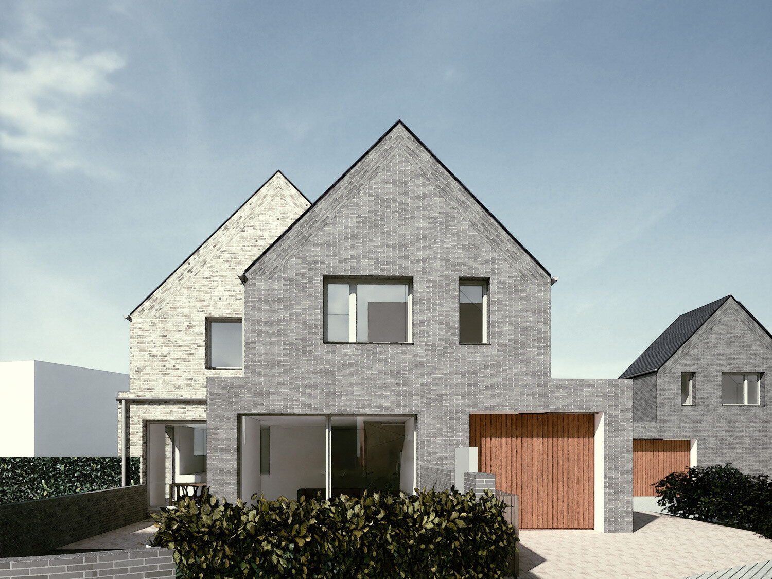 Front view of Woodland Villa house visualisation