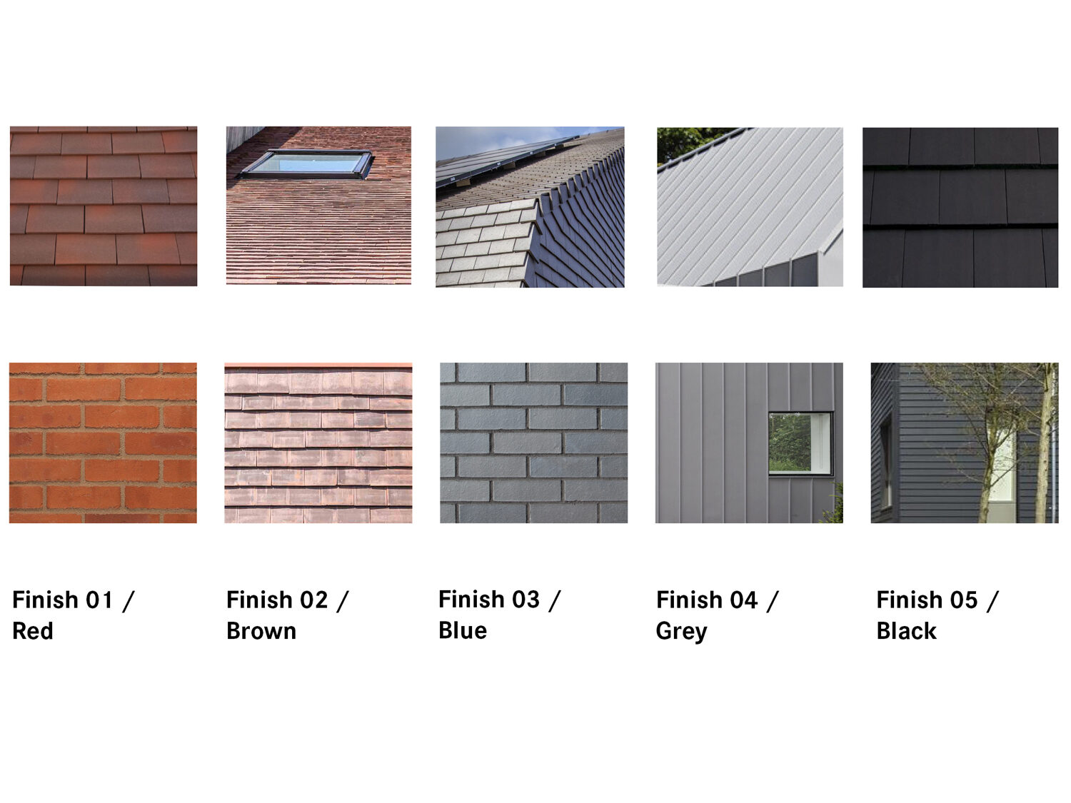 Coppice park all materials showcase for new housing project