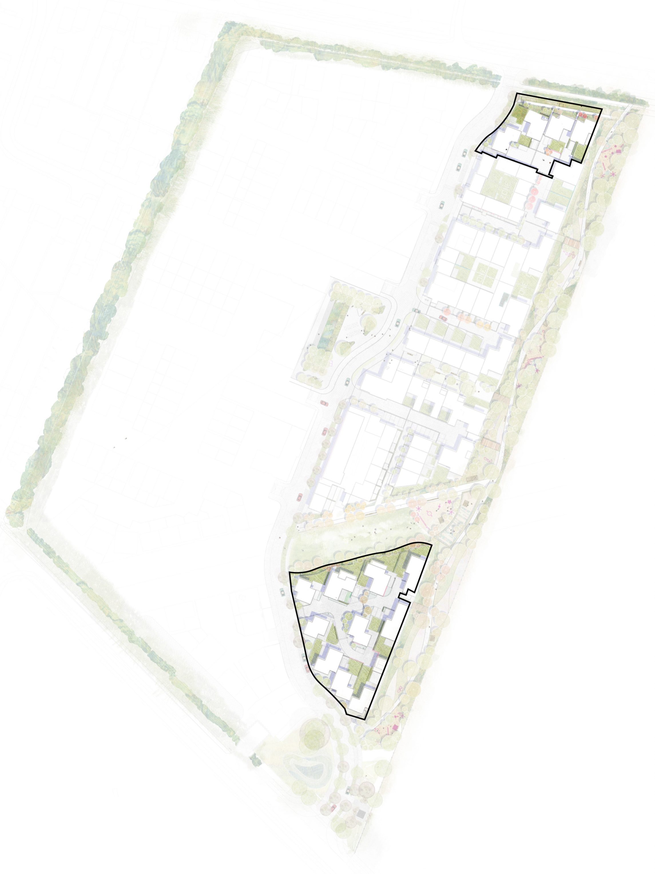 Landscape plan showing location of the site in environs