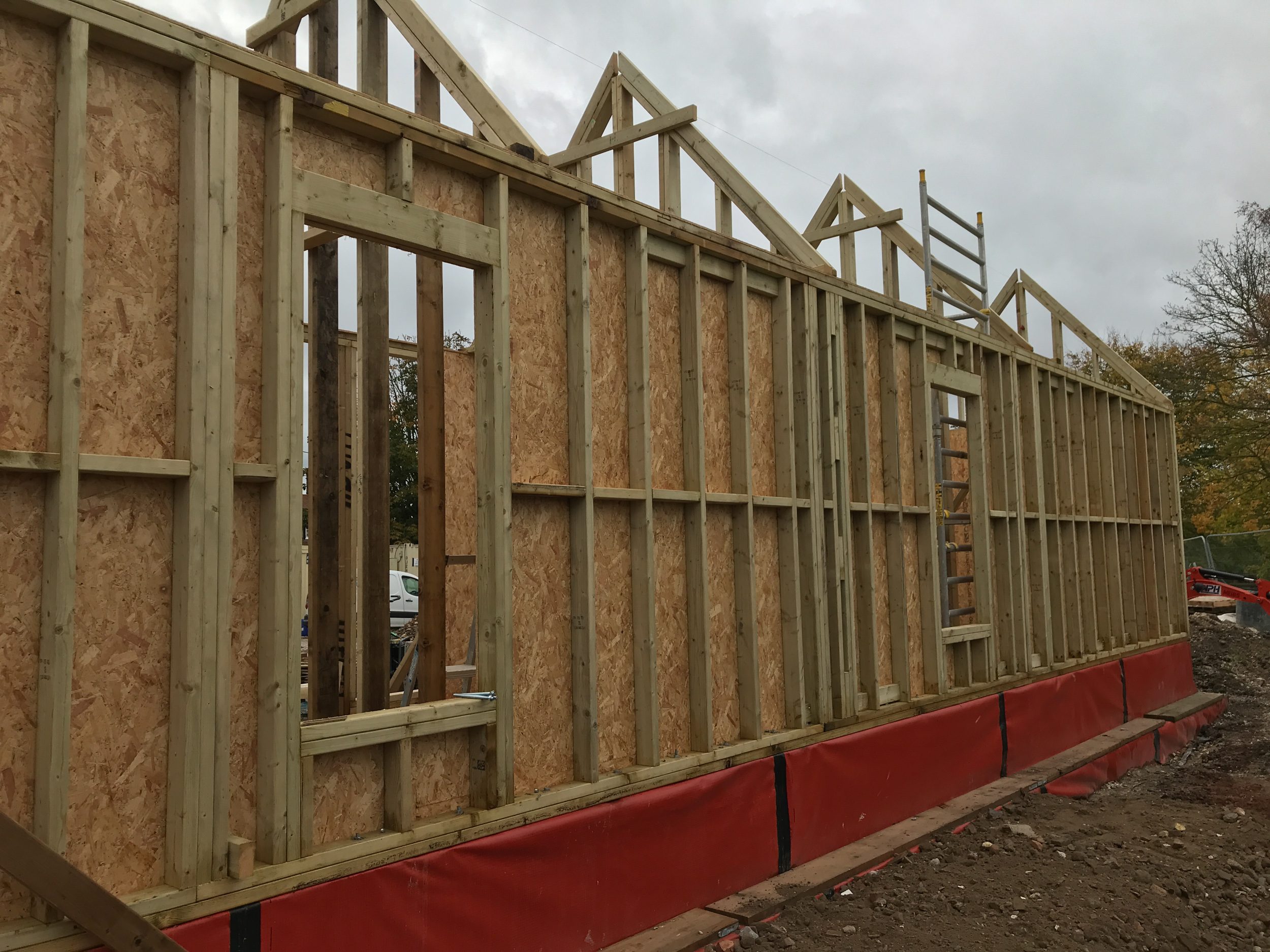 Construction of timber frame walls of house | cdc studio cambridge architects