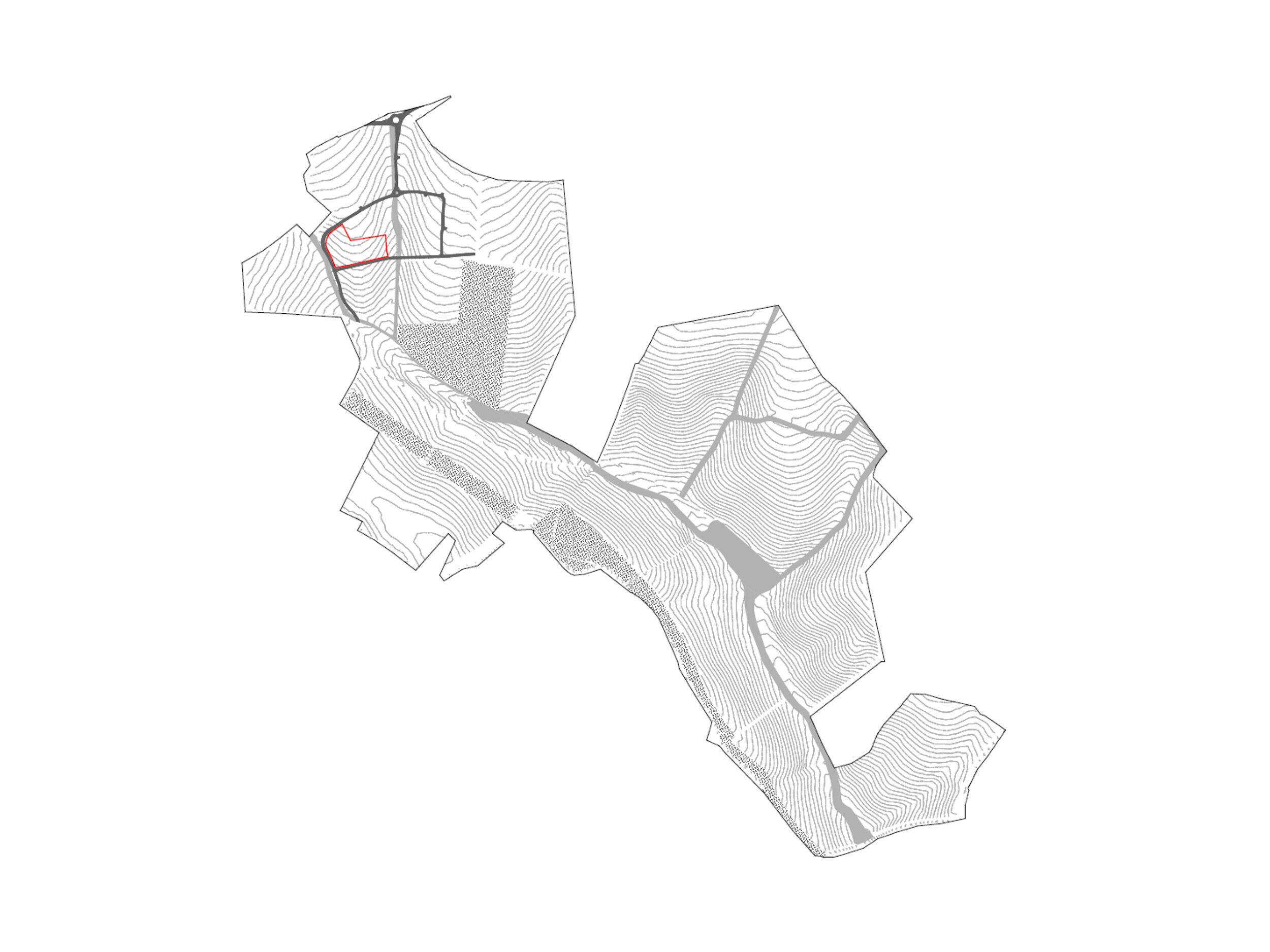 contours map of great wilsey park masterplan | Cambridge architects CDC Studio