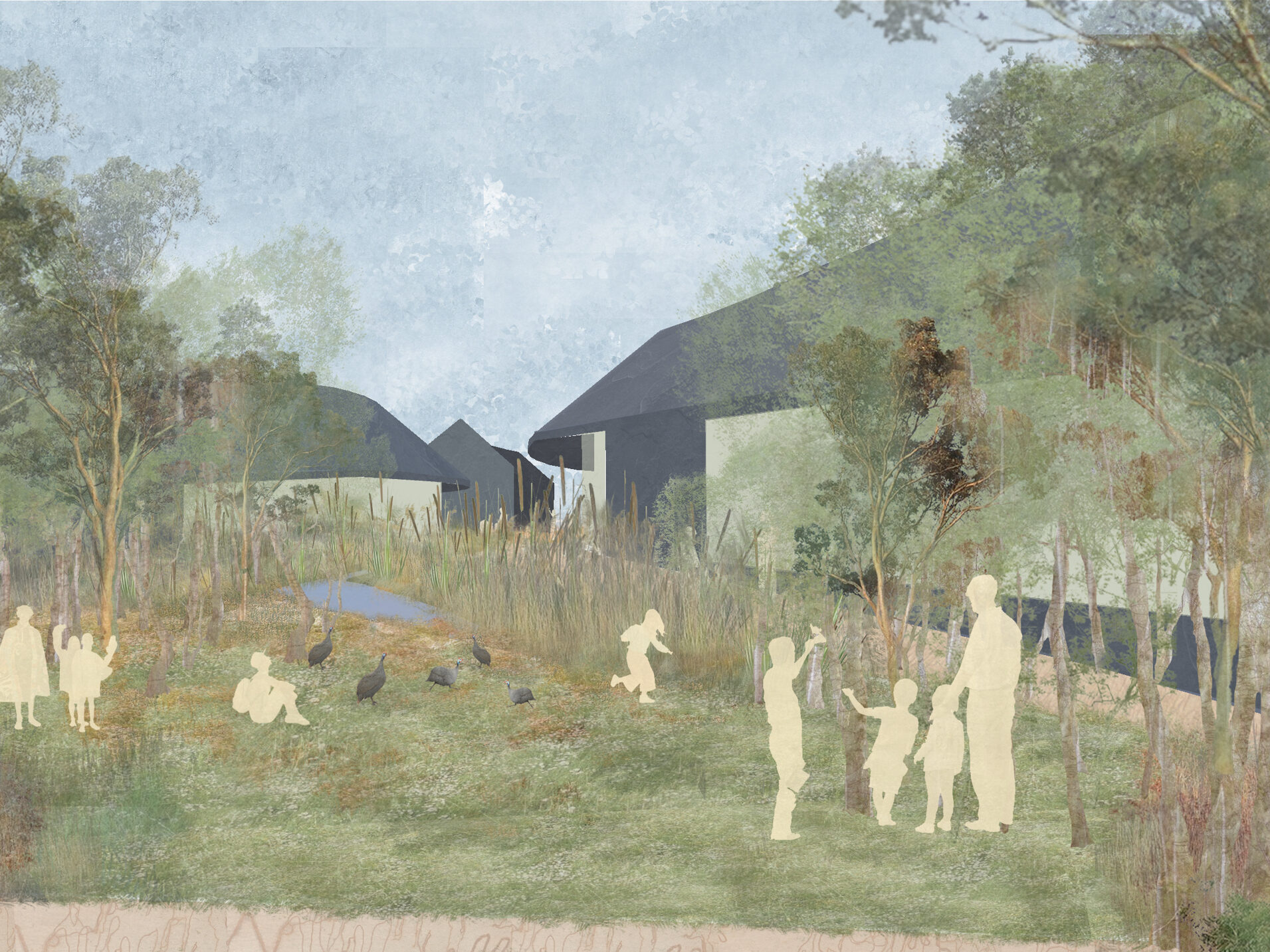 Collage render of design option concept | Cambridge architects CDC Studio