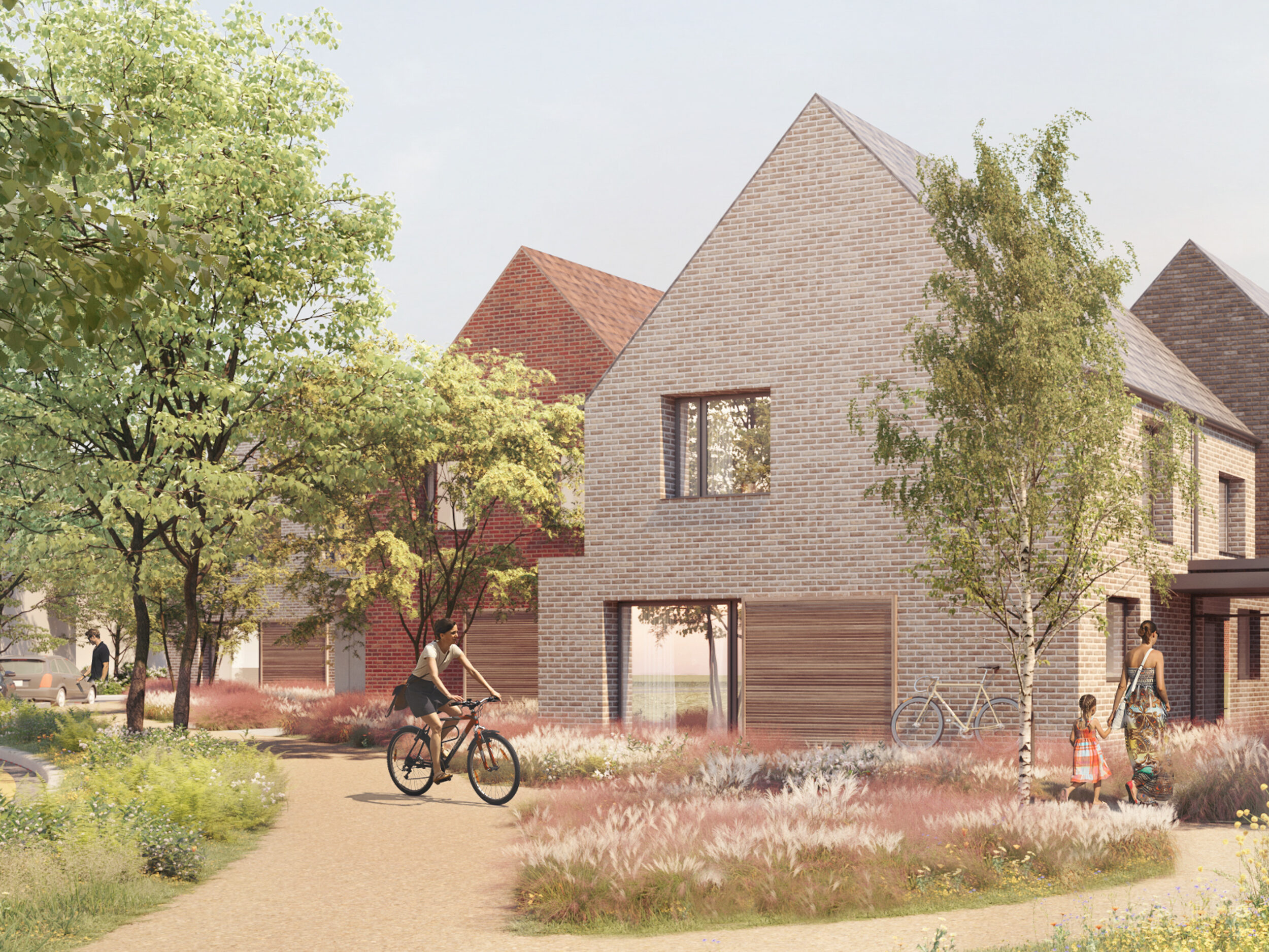 Front visualisation of new Woodland Villas project by CDC studio