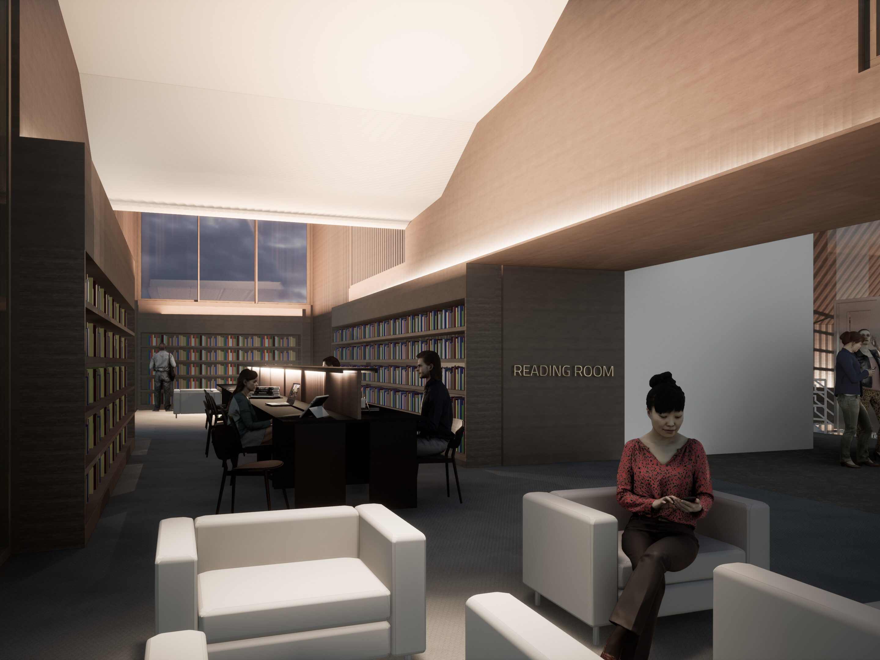 reading room at homerton library porters lodge competition  | cdc studio cambridge architects