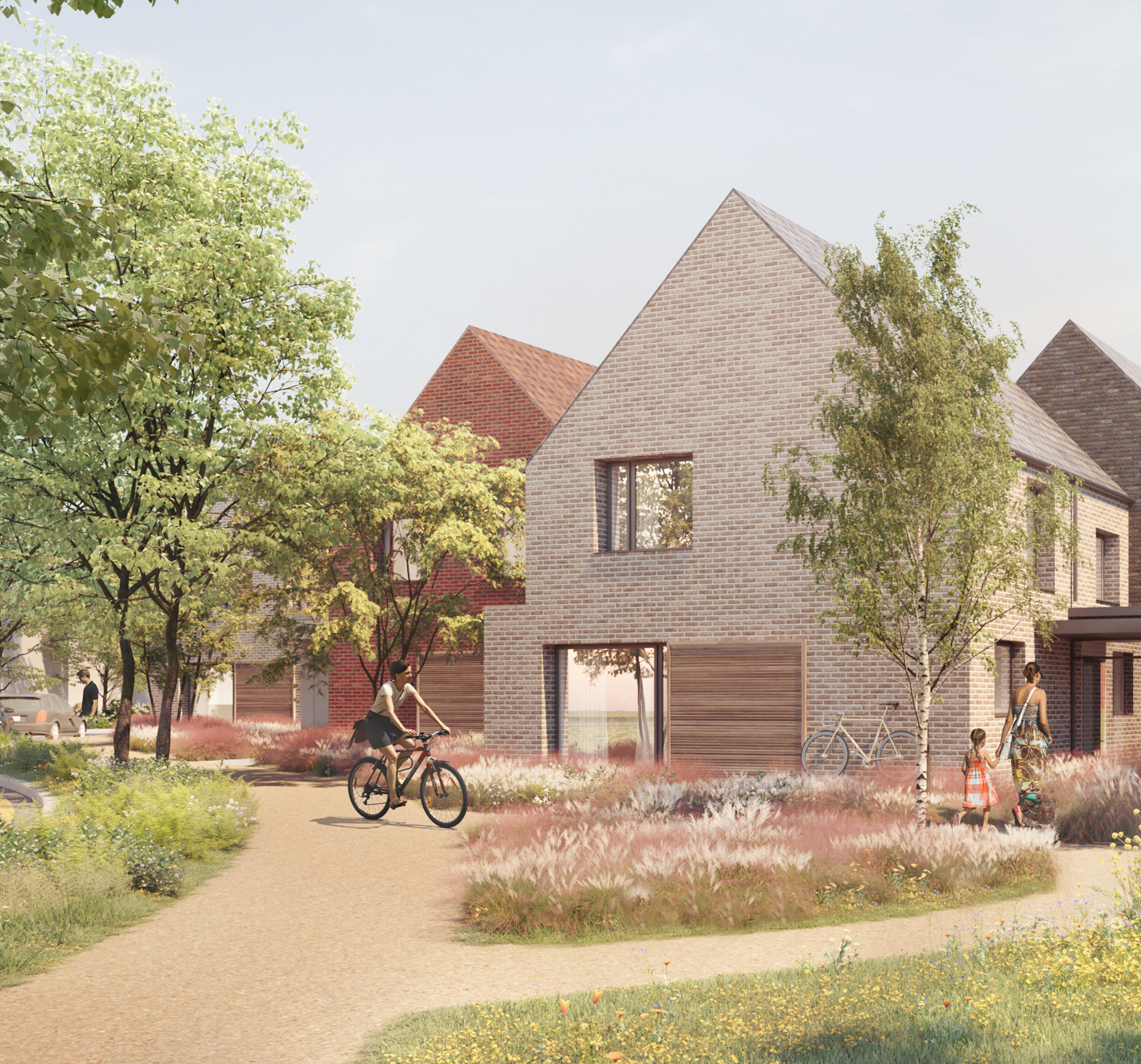 Front visualisation of new Woodland Villas project by CDC studio