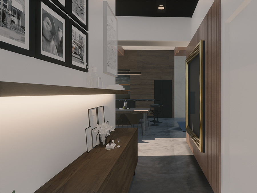visualisation of interior circulation with convcealed lighting | cdc studio cambridge architects