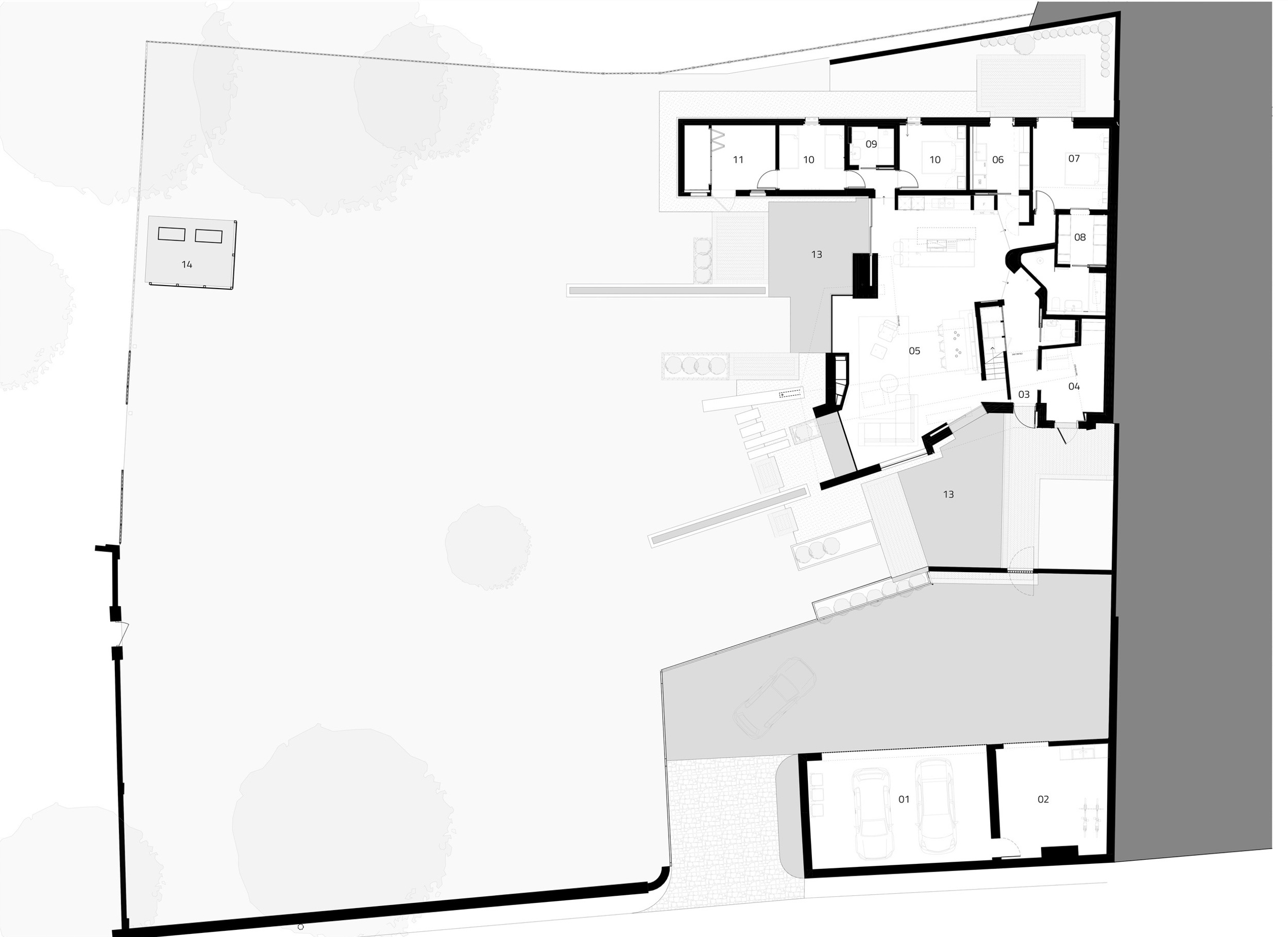architecture ground floor plan drawing of house | cdc studio cambridge architects