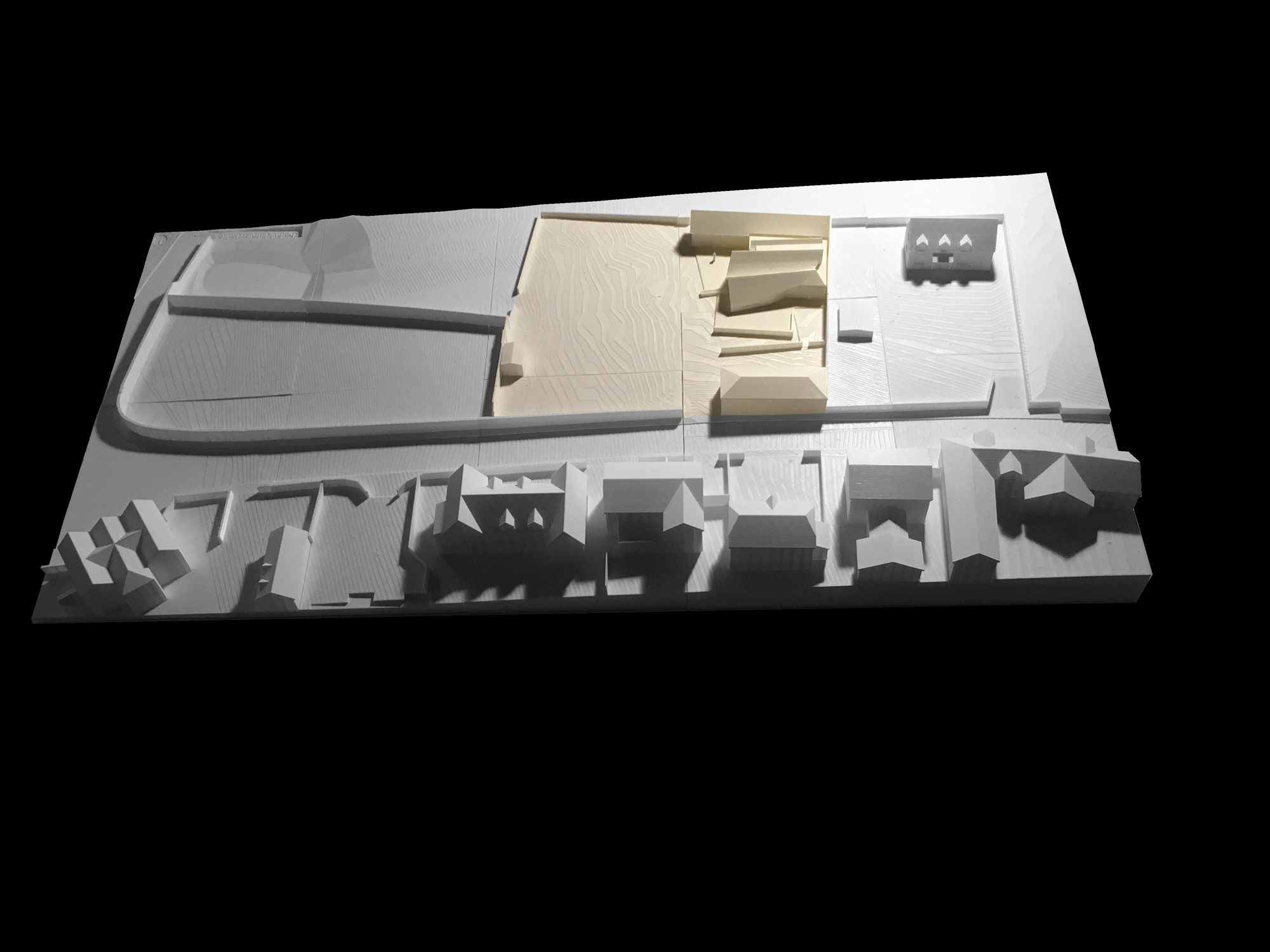 Aerial view of cambridgeshire Cubicon model | cdc studio cambridge architects