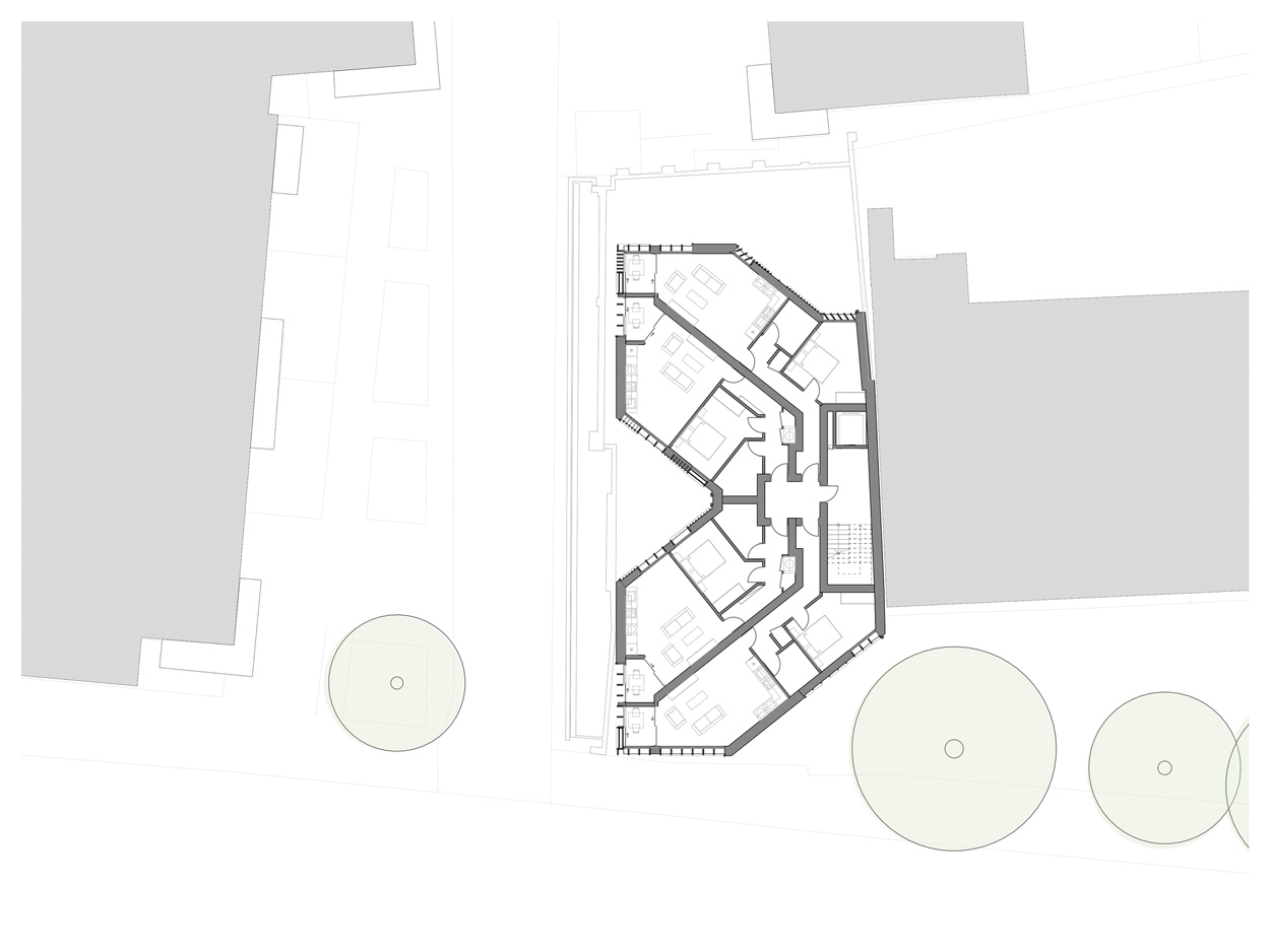 second floor plan newmarket road |  cambridge architects CDC Studio