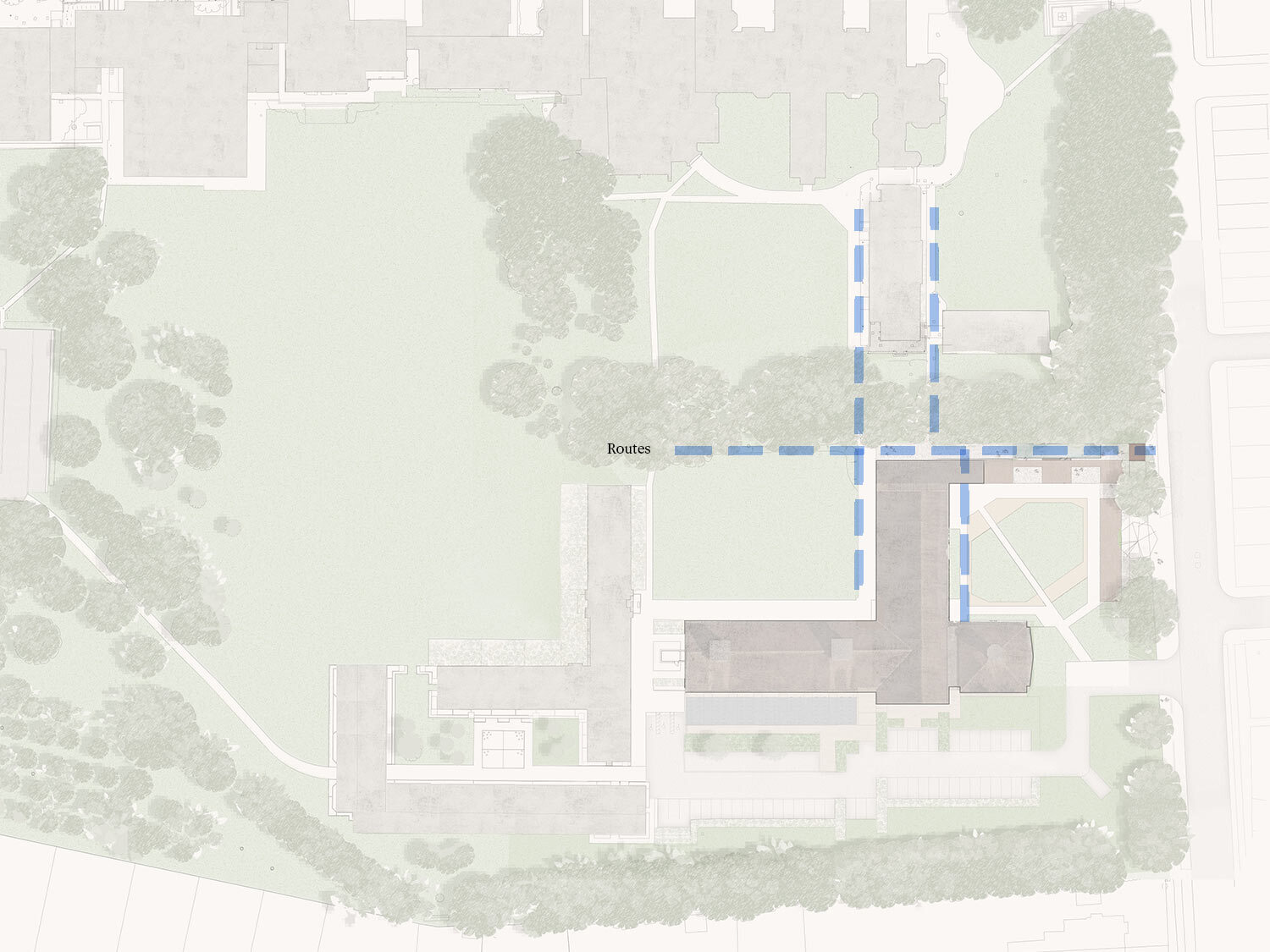 Connections plan by architects CDC Studio for Homerton College cambridge